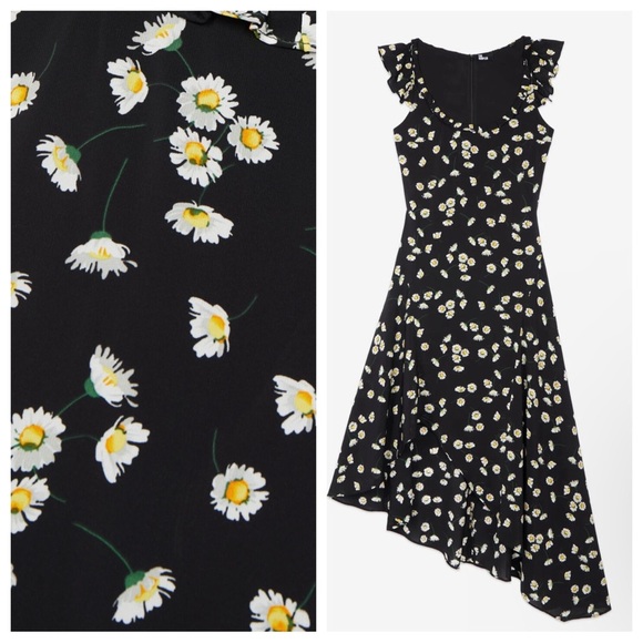 NWT The Kooples Long Daisy Print Dress Sz 1 (S) Floral - Picture 1 of 13